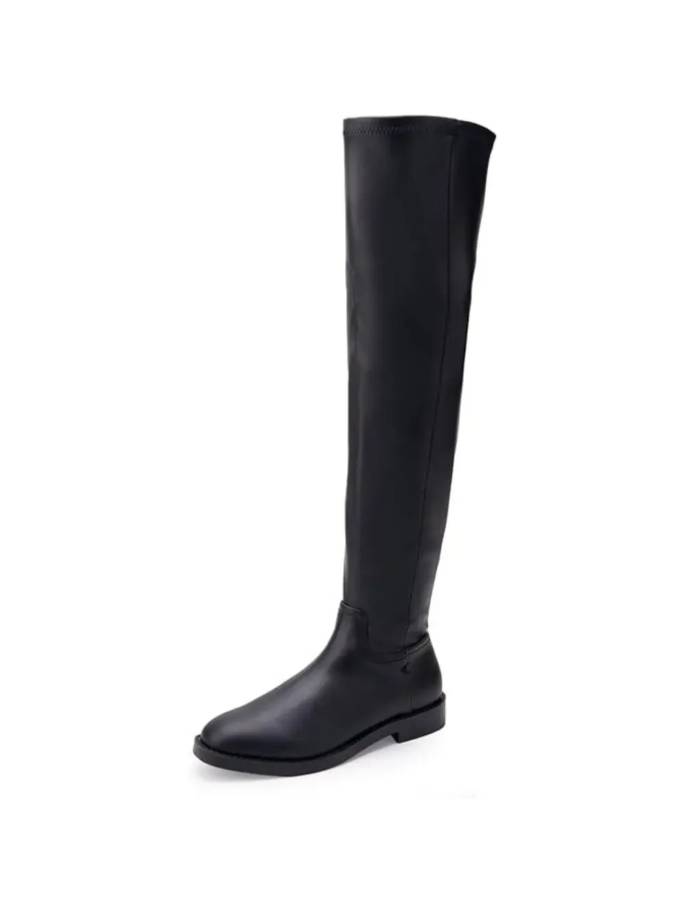 NEW Aerosoles Over the Knee Boots Black Vegan Leather